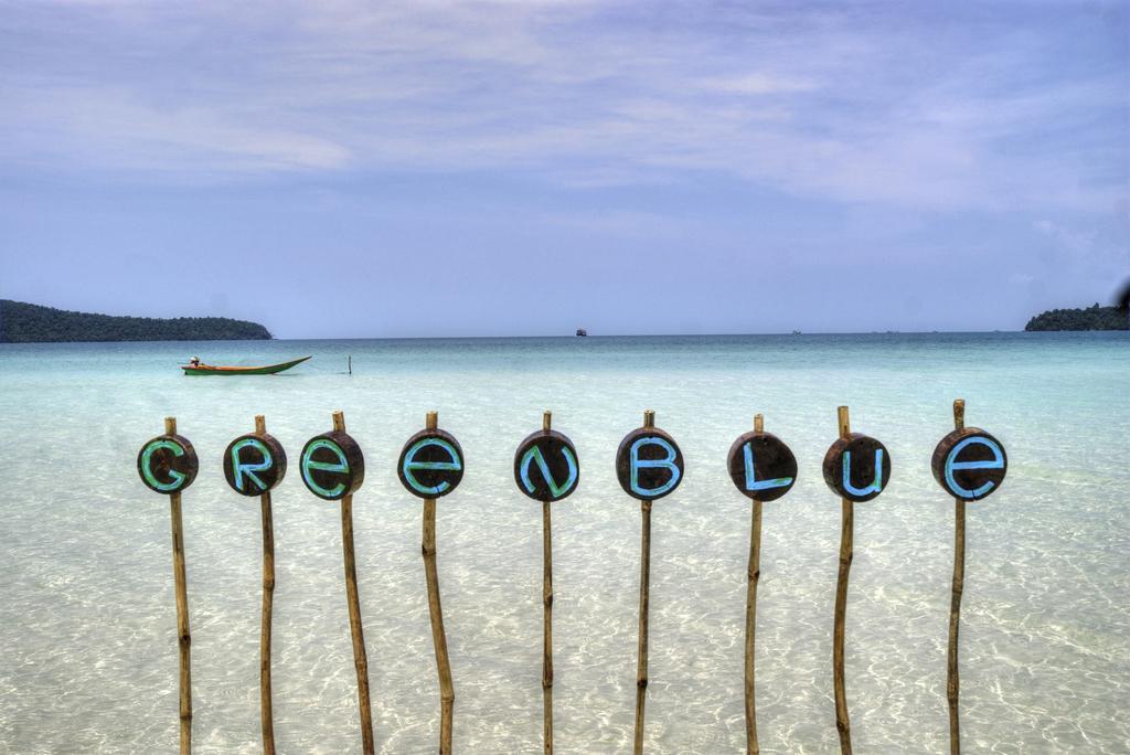 Green Blue Beach Hostel Koh Rong Sanloem Bagian luar foto
